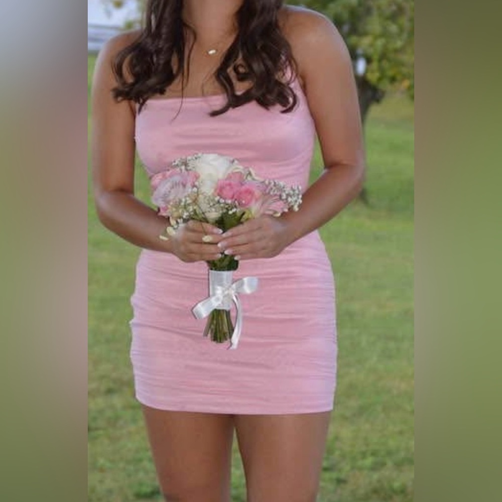 Lucy in the Sky Strapless Pink Dress
